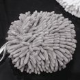 thumbnail image 4 of Toallas de mano de chenilla de 4 Uds., toalla de mano colgante de bola, paño de limpieza de manos de terciopelo Coral de microfibra absorbente suave para baño y cocina, 4 of 5