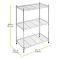 thumbnail image 6 of Whitmor Supreme Adjustable 23.15" W x 13.11"D x 29.9"H 3-Shelf Freestanding, Chrome, Adult Use, 6 of 10