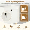 thumbnail image 6 of Spaco Modern End Table Bedside Table with 2 Rattan Decorated Drawers-White, End Table, 6 of 7