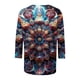 thumbnail image 4 of Sentuca - Camisetas para mujer, manga 3/4, cuello redondo, estilo bohemio, holgadas, con gráficos, color naranja, talla XL, 4 of 5