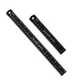 thumbnail image 1 of Uxcell 15cm/30cm Metal Ruler, 2 Pack Aluminum Alloy Rulers with Centimeters, Millimeters, Inches and Conversion Table Straight Edge Ruler for Writing Machinist Drafting, Black, 1 of 6