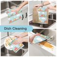 thumbnail image 2 of Yayeee 6 Pack Kitchen Dish Cloths Set for Washing Soft Drying Absorbent Microfiber Towels, Red Trains Pattern, 2 of 9