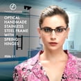thumbnail image 2 of Tango Optics Square Metal Eyeglasses Frame Luxe RX Stainless Steel Grace Hopper Grey For Prescription Lens -, 2 of 7