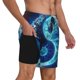 thumbnail image 2 of Balery Blue Yin And Yang Bañador para hombre, shorts de playa de secado rápido con entrepierna y forro de compresión-Small, 2 of 6