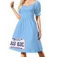 thumbnail image 1 of Vestido de manga corta con placa de coche Quebec vestidos de mujer para ocasis especiales vestidos africanos para mujer, 1 of 6