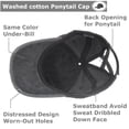 thumbnail image 3 of TOPTIE Ponytail Hat Criss Cross Messy High Bun Distressed Cap Baseball Hat-Orange, 3 of 7
