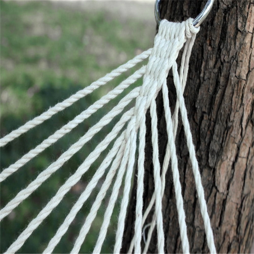 Archer Outdoor Travel Wooden Stick Cotton Rope Hammock Swing Hanging Sleep Bed Netting