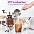 thumbnail image 3 of U-Taste 18/8 Stainless Steel Measuring Cups and Spoons Set: 10 Pieces Metal Stacking Kitchen Baking Cooking Food Measure Set 5 Cups 5 Spoons with Strengthened weld joints (Purple), 3 of 10