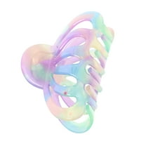 KONTONTY 3-Pack Assorted Color Acetate Hair Clips for Women, Non- Comfortable Grip, Ideal for Parties and Everyday Use