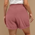 thumbnail image 4 of Yubnlvae Women's Vacation Shorts - 2025 Summer Elastic Waist Beach Shorts with Pockets (Plus Size Available | Quick-Dry Fabric | Casual Comfort) (Red | M), 4 of 7
