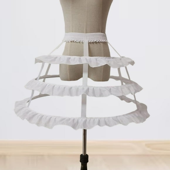 Falda de con enagua, ligera, estilo victoriano, ajustable, para niñas, ideal para baile de graduación.