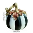 thumbnail image 2 of KMMYS Halloween Resin Black White Art Pumpkin Ornament, Festive Party Decoration, Home Decor for Thanksgiving, Unique Fall Decor, Versatile Tabletop Accent, 2 of 7