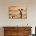 thumbnail image 2 of wall26 - Double Exposure Rustic Canvas Wall Art - Elk Deer in The Wild on Vintage Wood Background - Giclee Print Modern Wall Art | Stretched Gallery Wrap Ready to Hang - 16x24 inches, 2 of 4