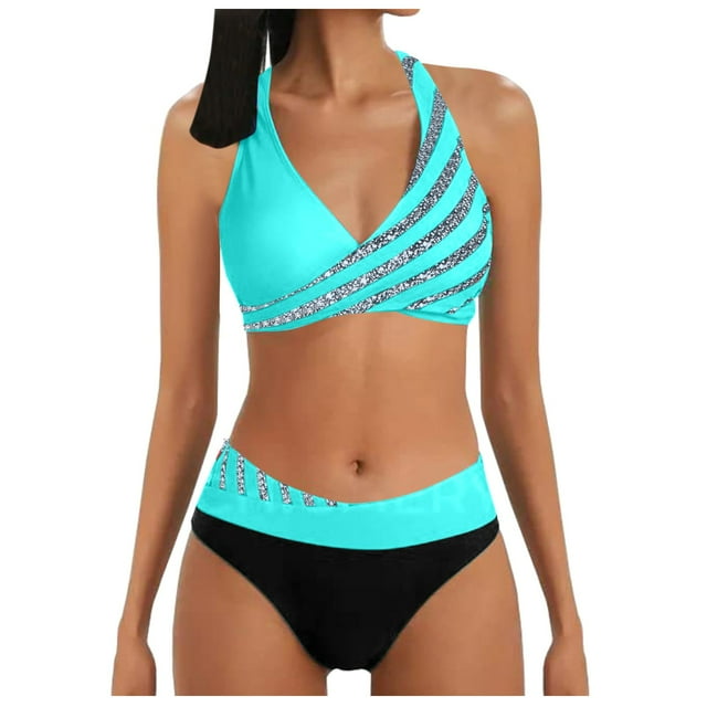 Womens Bottoms Bikini Suit Prints Bathing Swimsuit Bikinis Set Swimwears Tankinis Set Xl