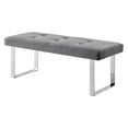 thumbnail image 5 of Inspired Home Kevin Velvet Backless Bedroom Bench, 5 of 10