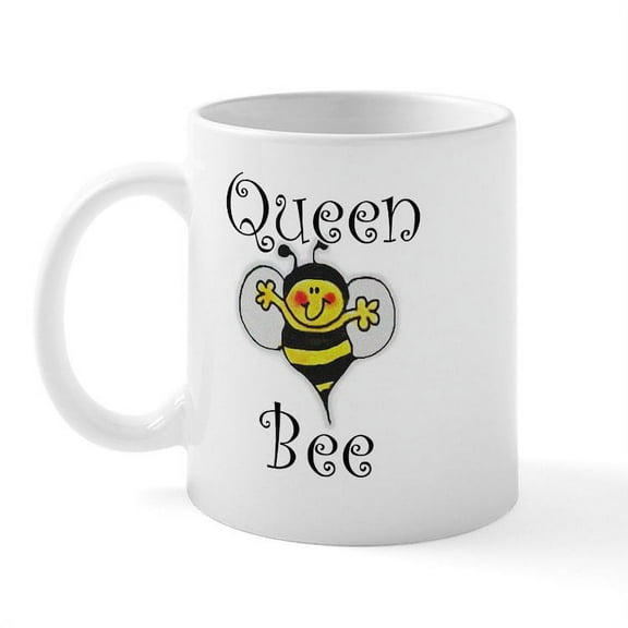 CafePress - Queen Bee Mug - 11 oz Ceramic Mug - Novelty Coffee Tea Cup