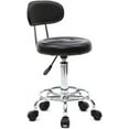 thumbnail image 1 of Tabouret de Bureau avec Dossier, Tabouret à Roulettes Rotation à 360° Hauteur Réglable 47-61,5 cm, pour Salon de Massage, Bureau, Clinique, 1 of 5
