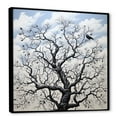 thumbnail image 2 of Designart "Solitary Tree In Monochrome I" Tree Monochrome Floater Framed Canvas Art Print, 2 of 5