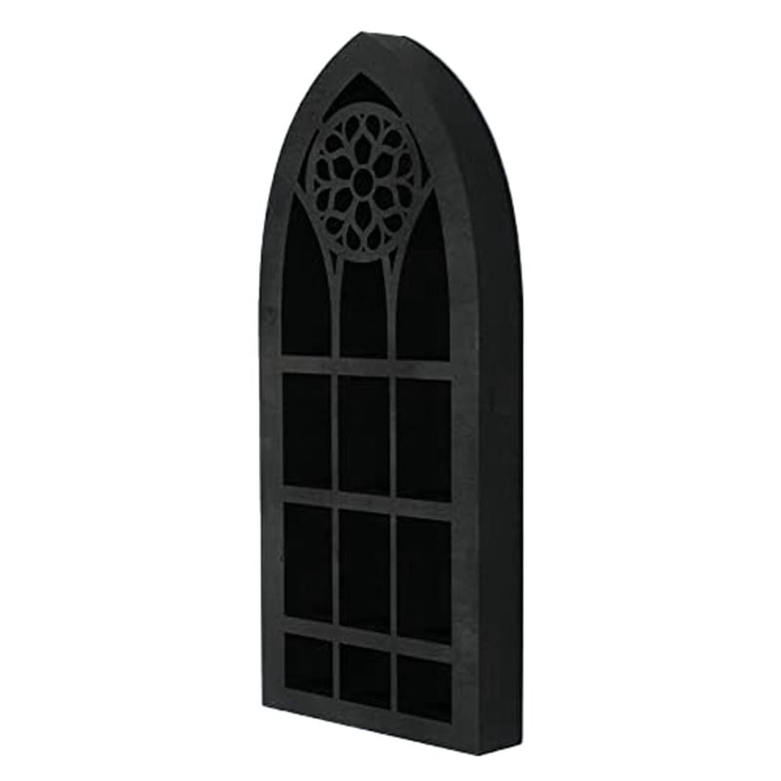 KJCQGQTZ 15.75"x7.87" Black Gothic Boho Floating Shelves