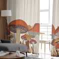 thumbnail image 4 of Fall Mushroom Semi Sheer Curtains 63 Inch Length 2 Panels Set, Thanksgiving Botanical Farmhouse Burlap Sheer Kitchen Curtain Privacy Voile Window Curtain for Living Room Bedroom Rod Pocket Drapes, 4 of 7