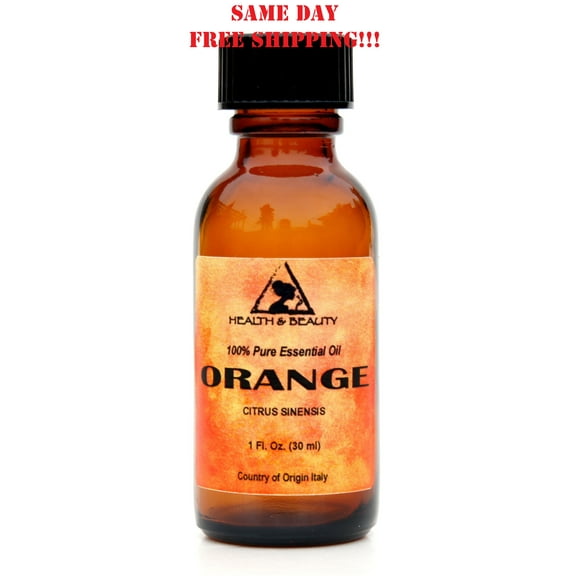 ORANGE ESSENTIAL OIL ORGANIC AROMATHERAPY 100% PURE GLASS BOTTLE 1 OZ, 30 ml