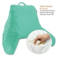 thumbnail image 2 of Nestl Reading Pillow for Kids & Teens, Bed Rest Pillows with Arms for Sitting in Bed, Shredded Memory Foam Small Backrest Support Pillow, Mint, 2 of 6
