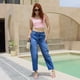 thumbnail image 4 of Jeans Mujer Tiro Alto Corte Mom Mezclilla 100% Algodón, 4 of 7