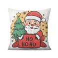 thumbnail image 3 of Merry Christmas Tree Snowman Santa Claus Throw Pillow Case Beautiful Throw Pillow Case Set of 4 Vintage Pillowcase for Couch Sofa Bed Farmhouse, 3 of 7