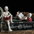thumbnail image 5 of Skeleton Reading a Book Resin Ornament, Personalized Halloween Craft, Spooky Desktop Decoration, Miniature Collectible for Home, Table or Office Display, 5 of 6