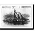 thumbnail image 2 of Historic Framed Print, The match by the Club of All Nations at Cowes [England]. The AMERICA yacht making a start ahead, 17-7/8" x 21-7/8", 2 of 9