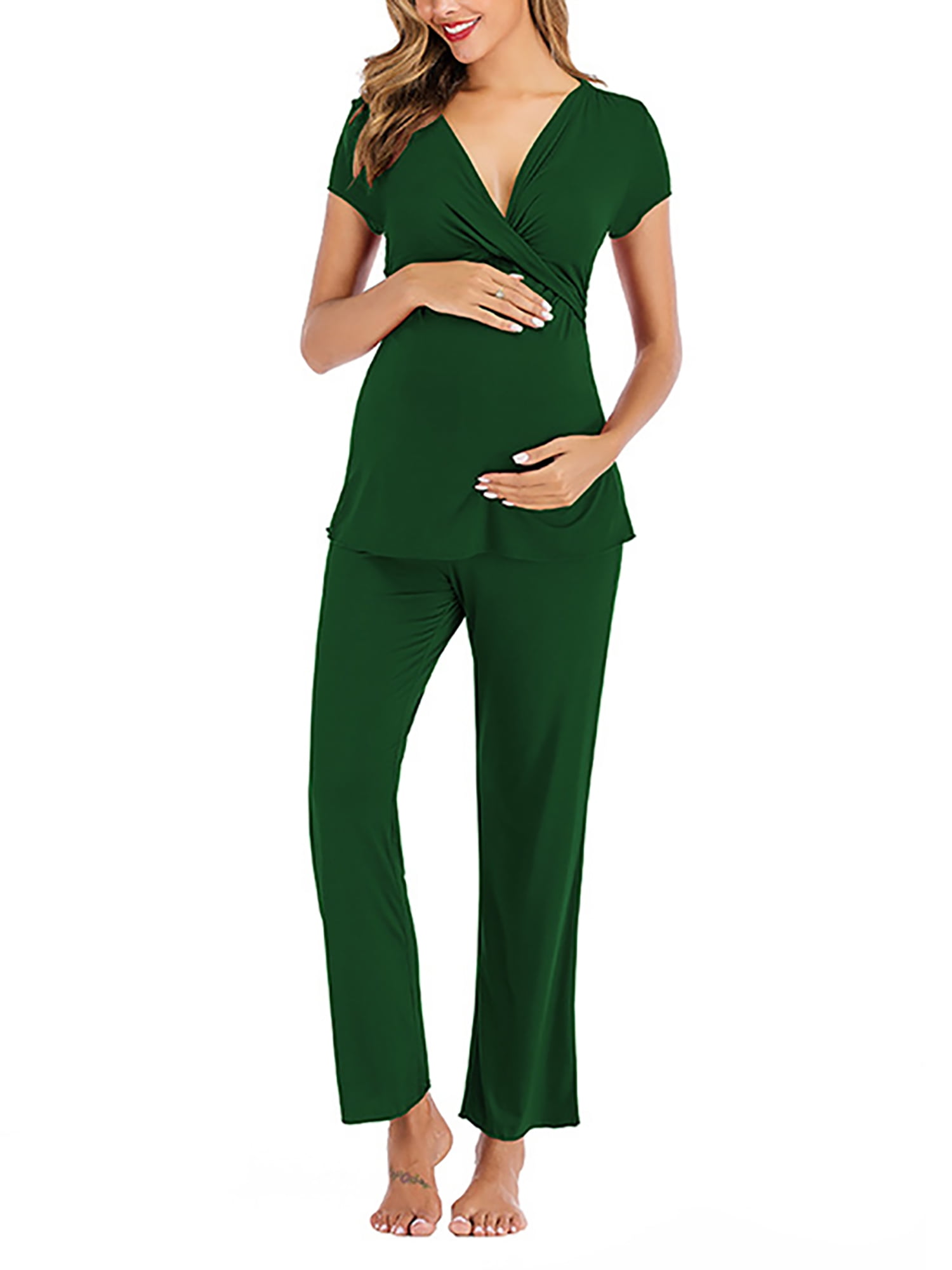 Selfieee Selfieee Women's Ultra Soft Maternity & Nursing Pajamas