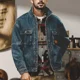 thumbnail image 4 of Chaqueta vaquera para hombre, otoño, vintage, cargo, a bordo, japonesa, retro, de alta calidad, abrigo vaquero para hombre, una pieza, estética coreana, lujo, 4 of 5