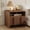 Walnut, variant on VanAcc Fluted Night Stand with Storage Drawers, Modern Small Nightstand with Open Shelf, Wood End Table for Bedroom, Living Room, Oak