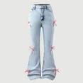 thumbnail image 2 of Girls Ripped Jeans Teen Girls Baggy Jeans Kids Wide Leg Button High Waist Denim Pants Comfort Loose Vintage Y2K Straight Leg Jeans, 2 of 6