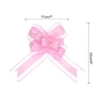 thumbnail image 2 of Uxcell 10pcs 9 Inch Extra Large Pull Bow Gift Wrapping Big Organza Bows Ribbon Pink for Wedding Baskets Presents, 2 of 6
