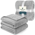 thumbnail image 6 of PAVILIA Soft Lightweight Twin Fleece Blanket for Couch Bed, Gray, 60x80, 6 of 6