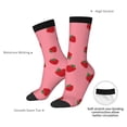 thumbnail image 2 of Yiaed Strawberries Print Great elasticity Crew Socks Sports socks for Men and Women, 2 of 5