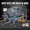 Hot Bee Remote Control Dinosaur Toys, Roaring Walking Velociraptor RC