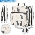 thumbnail image 2 of FORMRS Zipper Binder with Shoulder Strap 2-inch Ring 500 Sheet Capacity File Bag, Black Cute Cats, 2 of 5