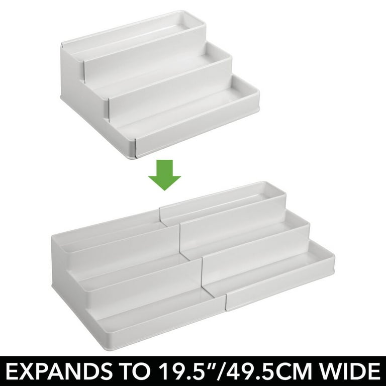 Mdesign Plastic 3-tier Bathroom Organizer Shelf For Vitamins, 2