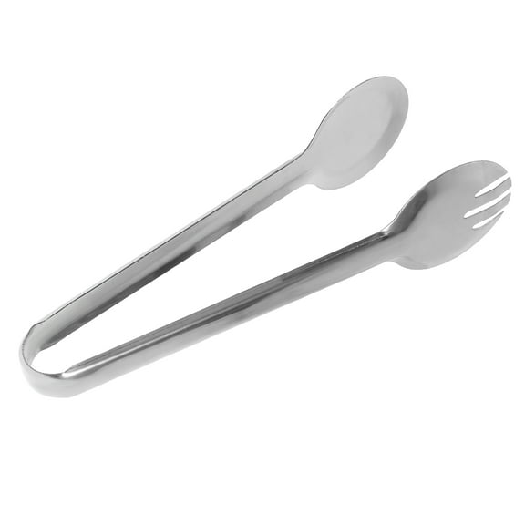 WRITWAA Salad Serving Utensils Food Tongs Silver Stainless Steel 1Pcs