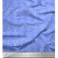 thumbnail image 1 of Soimoi Blue Poly Georgette Fabric Sacred Geometric Print Fabric by the Yard 52 Inch Wide, 1 of 3