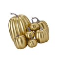 thumbnail image 3 of Lipstore 7Pcs Assorted Artificial Pumpkins Embellishment Photo Props Halloween Decoration Gold, 3 of 8