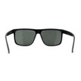 thumbnail image 2 of Mens Classic Temper Glass Lens Oversize Horn Rim Sport Sunglasses All Black, 2 of 4