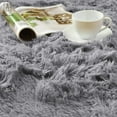 thumbnail image 2 of GustaveDesign Fluffy Rugs Fashion shaggy area rug Living Room Carpet Comfy Bedroom Home Decorate "15.75inch * 15.75inch,Gray", 2 of 9