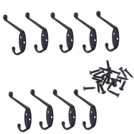 

9 Pcs Coat Hooks European Hat Hanger Heavy Duty Robe Holder Towel Hooks for w/Sc
