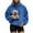 Blue, variant on Womens Sequin Angel Wings Back Print Hoodies Relaxed Fit Side Pocket Casual Outdoor Concerts Hangouts Sparkly Trendy Hooded Tops