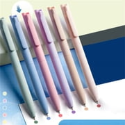 LKXGBMY 6Pcs Colored Gel Pens, Pastel Ink Colors, Retractable Quick Dry Ink Pen Fine Point 0.5mm Smooth Writing for Journaling Notetaking Drawing Stationery