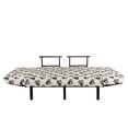 thumbnail image 3 of Duke Futon Couch, Monarch of Britain Prince Charming with Lipstick Knight of Love, Daybed with Metal Frame Upholstered Sofa for Living Dorm, Loveseat, Ivory Hunter Green, by Ambesonne, 3 of 4