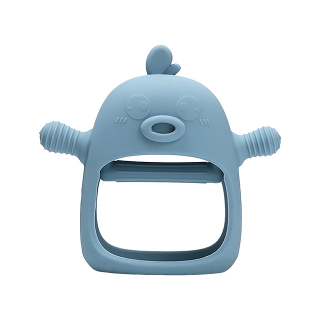 Juguete de silicona para bebés de más de 3 meses, guante de silicona anticaída para calmar las encías, juguete para morder para bebés.
